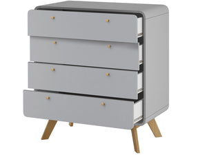 Ren Home Leva 4 Drawer Dresser - Gray