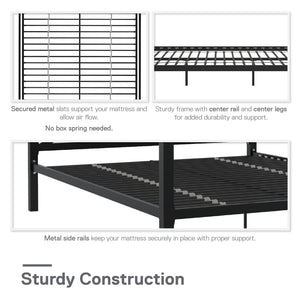 DHP Remna Metal Canopy Bed - Black - Queen