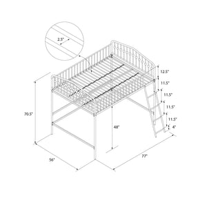 Novogratz Bushwick Metal Loft Bed - Off White - Full