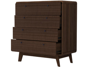 Ren Home Leva 4 Drawer Dresser - Walnut