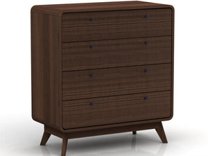 Ren Home Leva 4 Drawer Dresser - Walnut