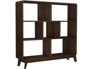 Ren Home Leva Double Bookcase - Walnut