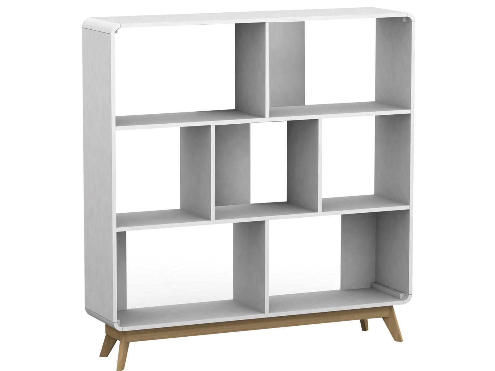 Ren Home Leva Double Bookcase - White