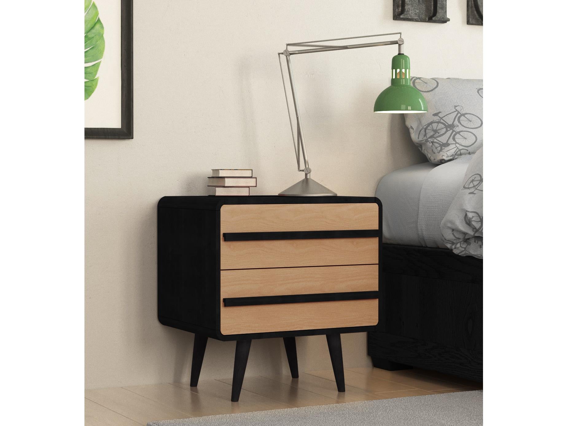Ren Home Tilaa 2 Door Nightstand - Black