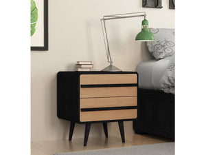Ren Home Tilaa 2 Door Nightstand - Black