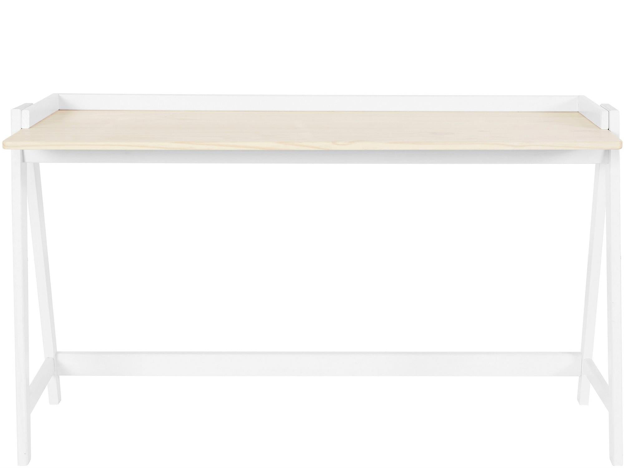 Ren Home Enkel Desk - Light Oak and White