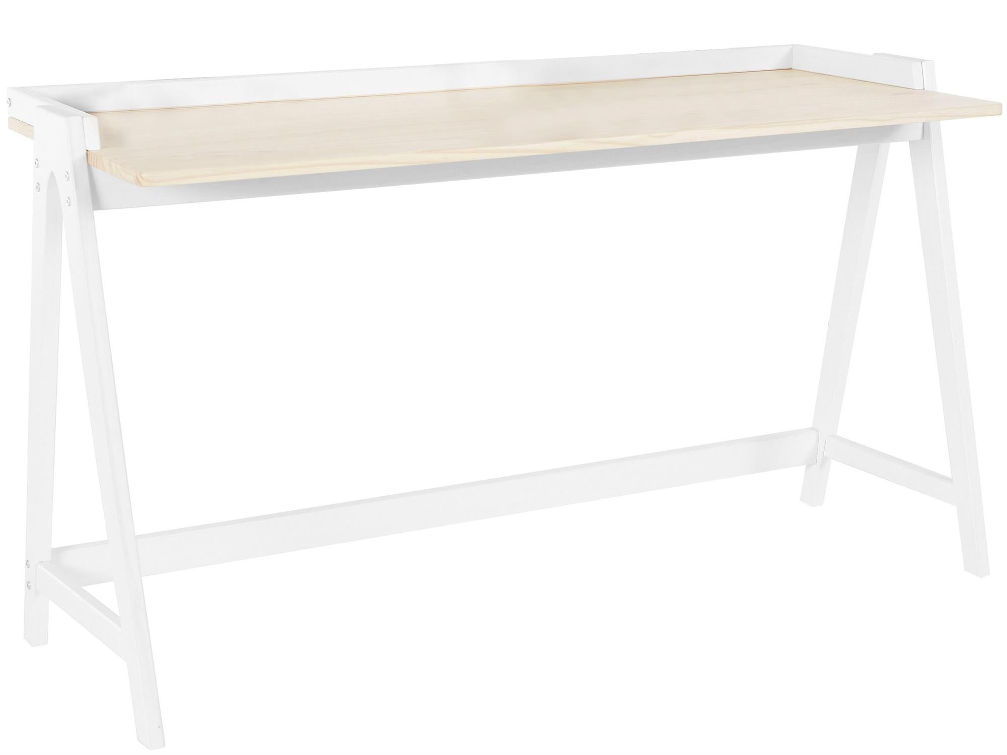 Ren Home Enkel Desk - Light Oak and White