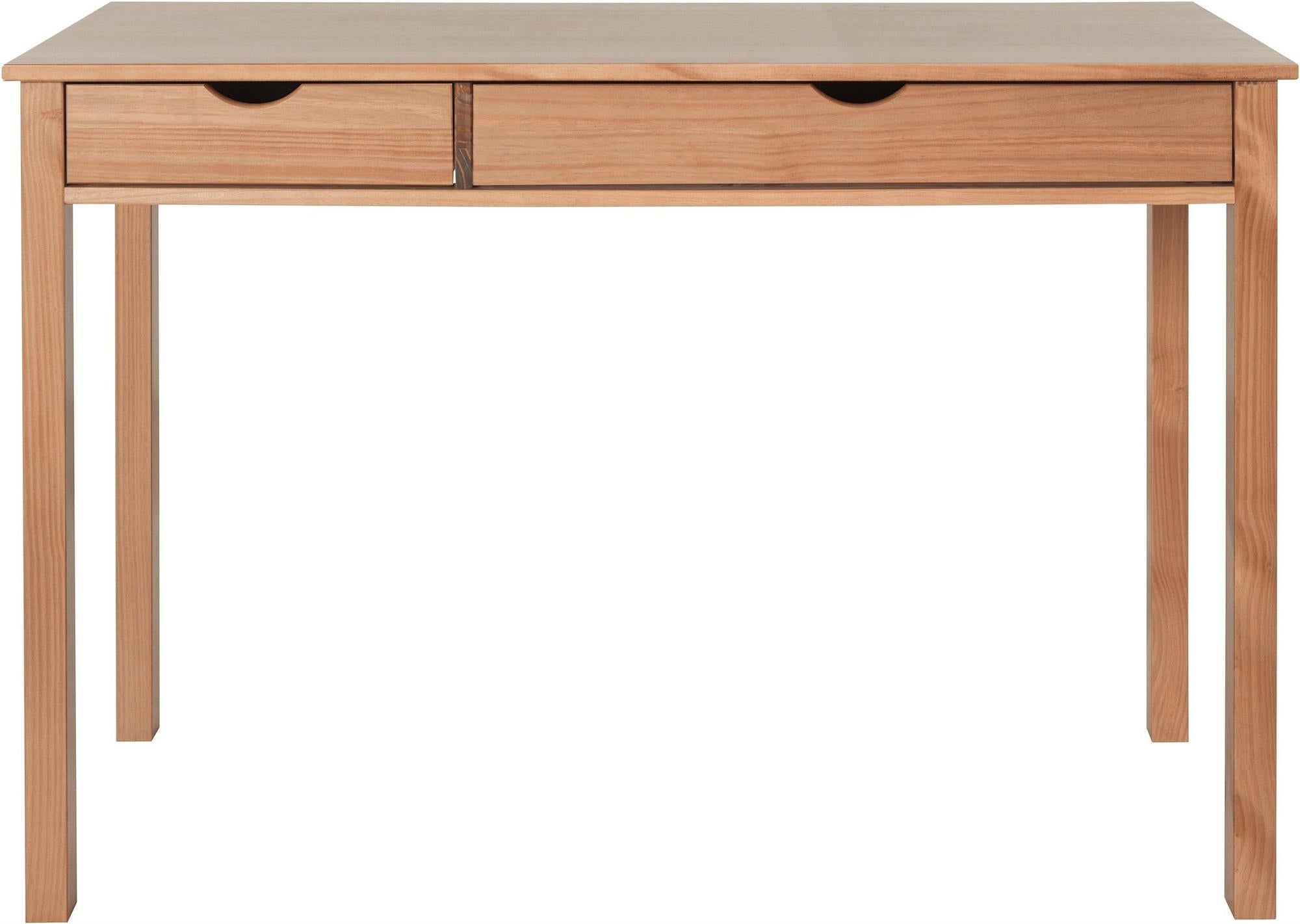 Ren Home Liv Desk with Double Drawers - Oak