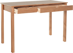 Ren Home Liv Desk with Double Drawers - Oak