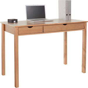 Ren Home Liv Desk with Double Drawers - Oak