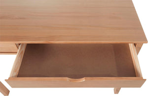 Ren Home Liv Desk with Double Drawers - Oak
