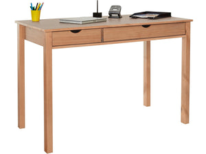Ren Home Liv Desk with Double Drawers - Oak