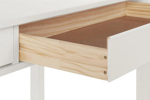 Ren Home Liv Desk with Double Drawers - White