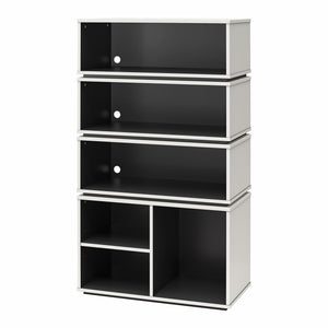 Novogratz Shadow Gaming & Collectable Display Storage Bookcase - White