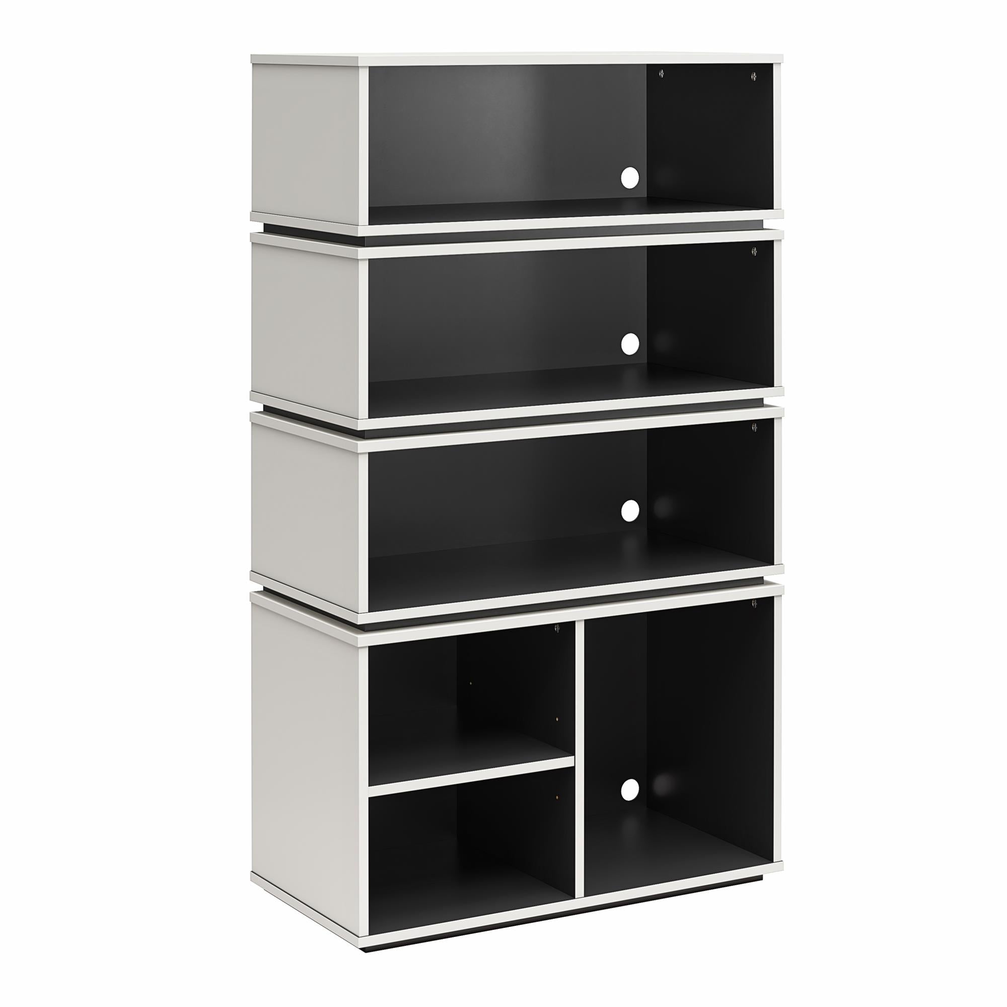 Novogratz Shadow Gaming & Collectable Display Storage Bookcase - White
