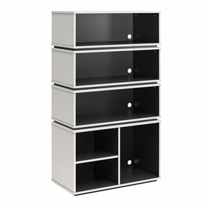 Novogratz Shadow Gaming & Collectable Display Storage Bookcase - White