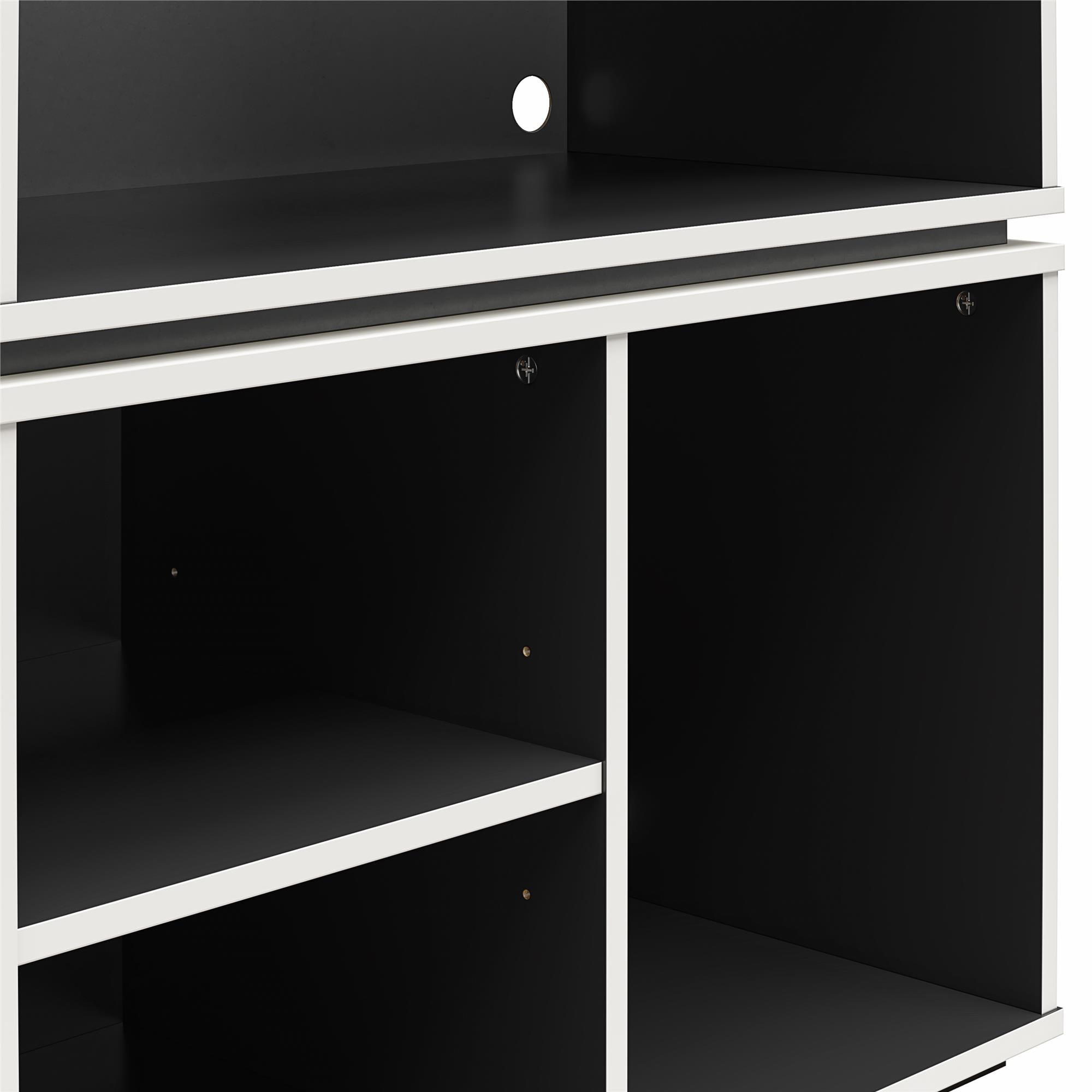 Novogratz Shadow Gaming & Collectable Display Storage Bookcase - White