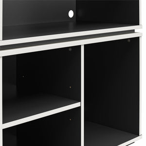 Novogratz Shadow Gaming & Collectable Display Storage Bookcase - White