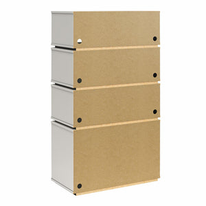 Novogratz Shadow Gaming & Collectable Display Storage Bookcase - White