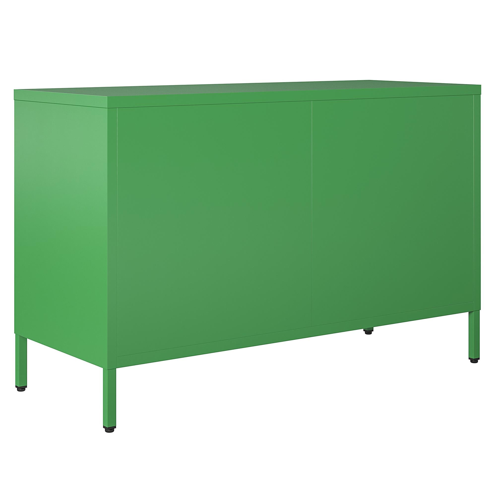 Novogratz Channing 2 Door Accent Cabinet-Mesh Metal Locker - Kelly Green