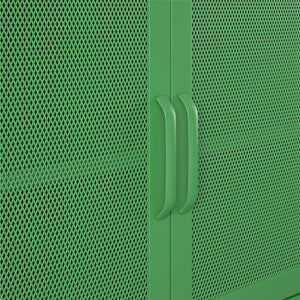 Novogratz Channing 2 Door Accent Cabinet-Mesh Metal Locker - Kelly Green