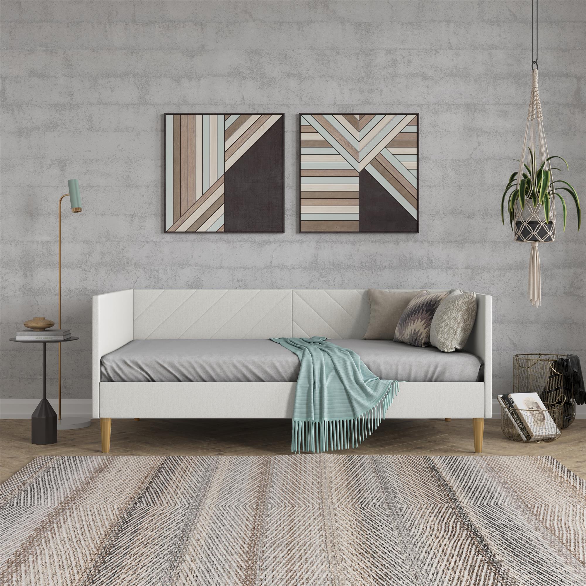 DHP Alicent Upholstered Daybed - Light Gray - Twin