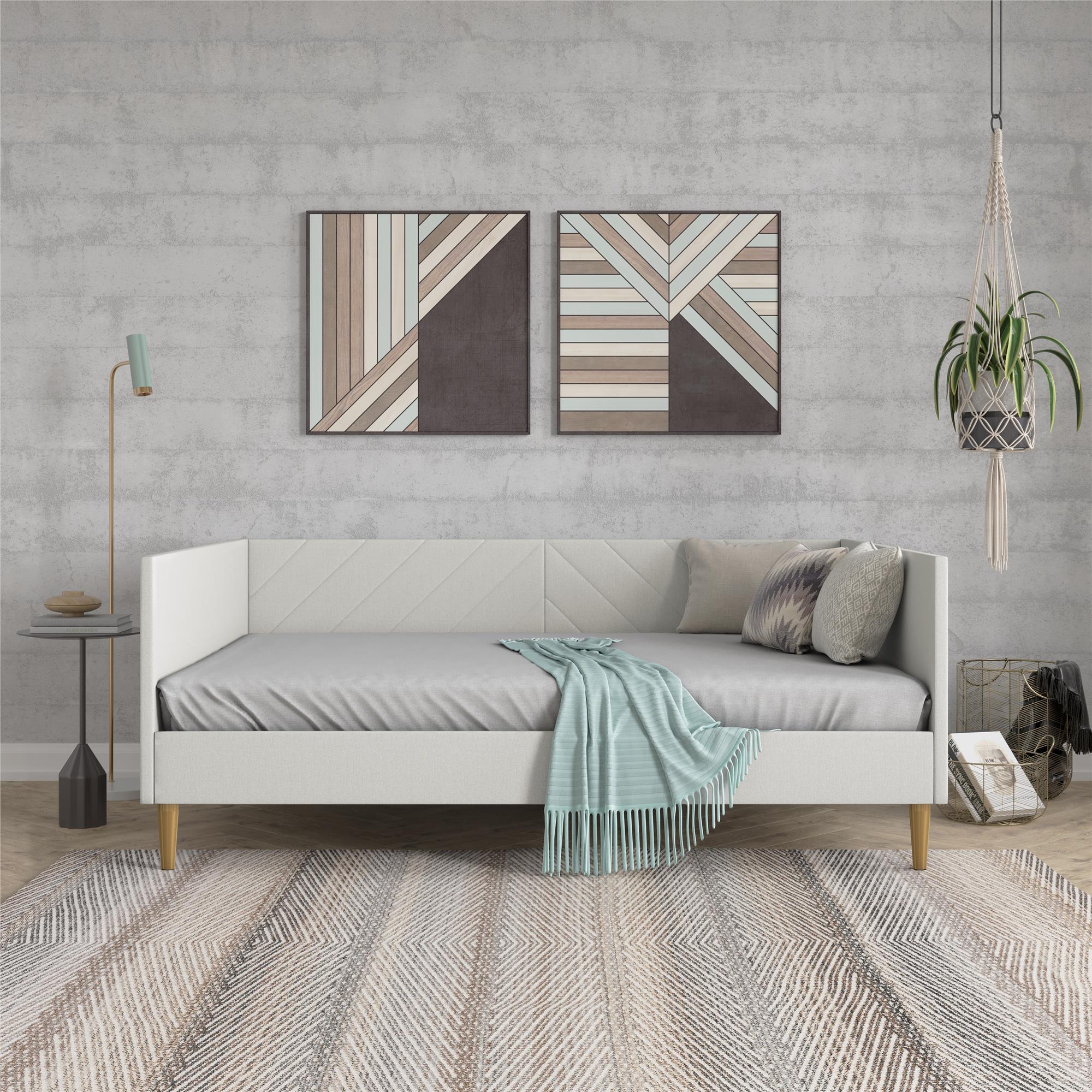 DHP Alicent Upholstered Daybed - Light Gray - Full