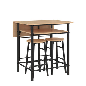 RealRooms Jace Kitchen Pub Set with Drop Leaf - Beige