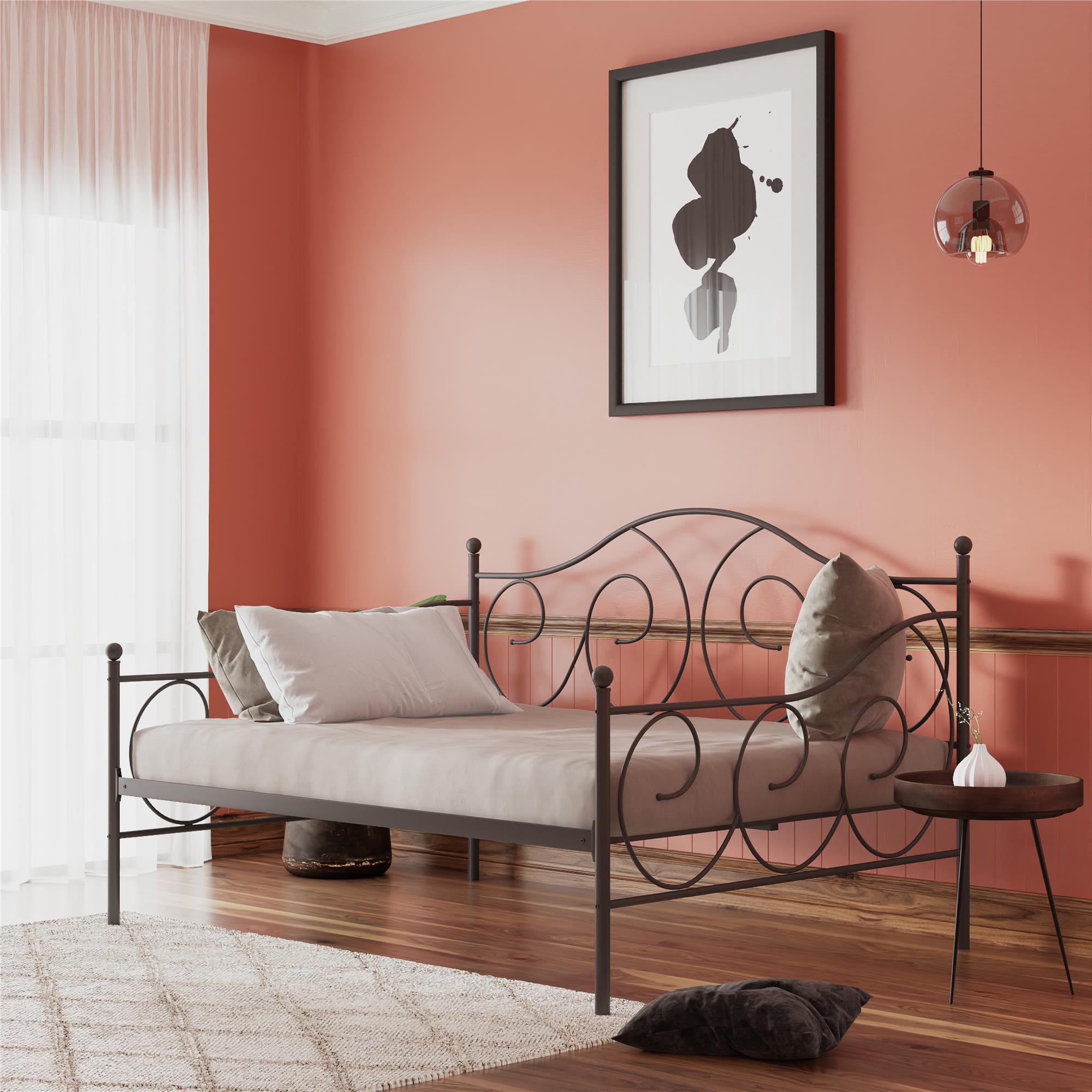 DHP Victoria Metal Daybed - Pewter - Full