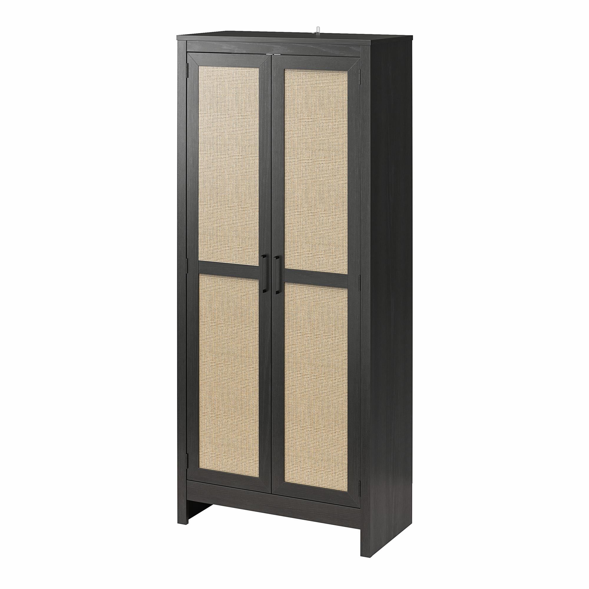 Ameriwood Home Wimberly Tall 2-Door Cabinet - Black Oak