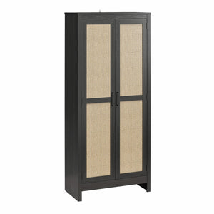 Ameriwood Home Wimberly Tall 2-Door Cabinet - Black Oak