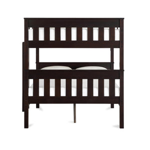 DHP Moon Kids' Wood Bunk Bed with USB - Espresso