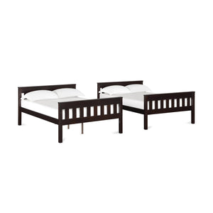 DHP Moon Kids' Wood Bunk Bed with USB - Espresso