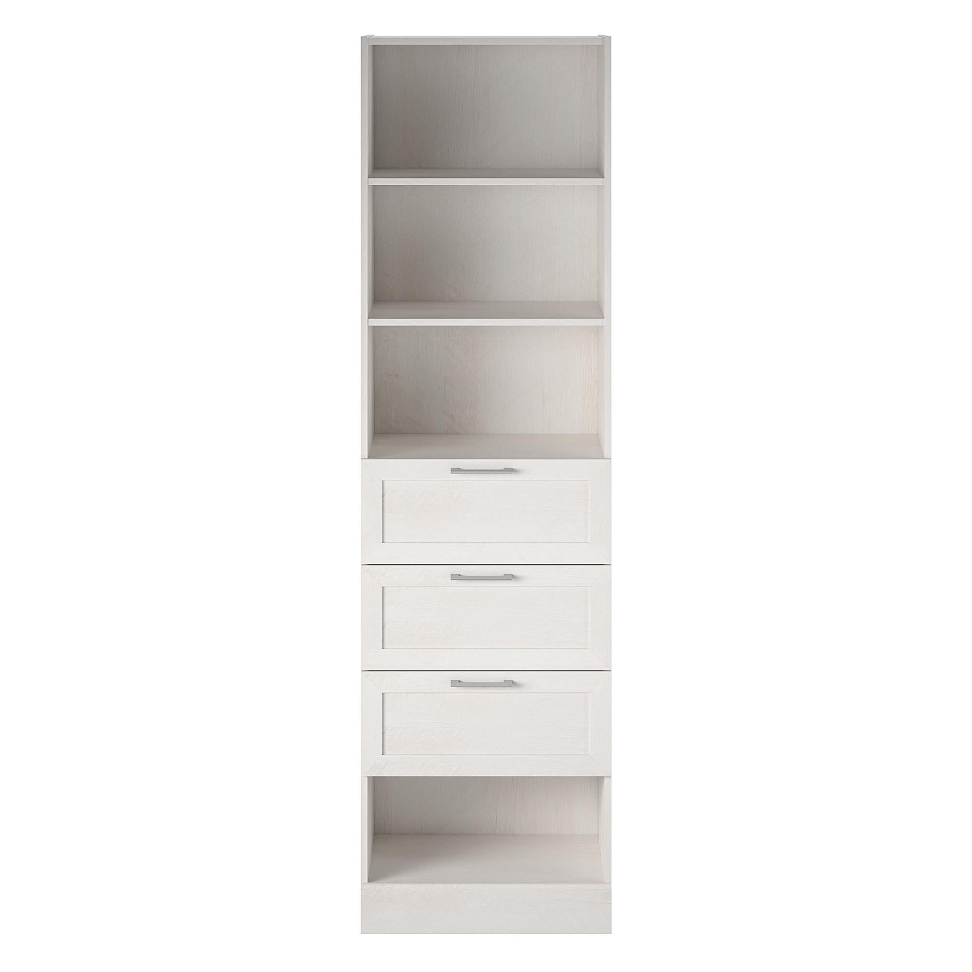 Systembuild Evolution Elba 3 Drawer Modular Closet Unit - Ivory Oak