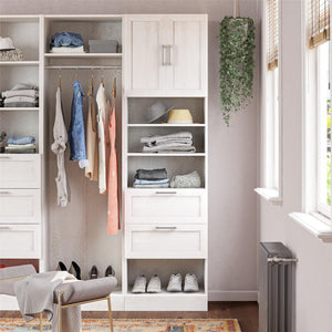 Systembuild Evolution Elba 2 Door 2 Drawer Modular Closet Unit - Ivory Oak