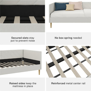 DHP Alicent Upholstered Daybed - Light Gray - Twin