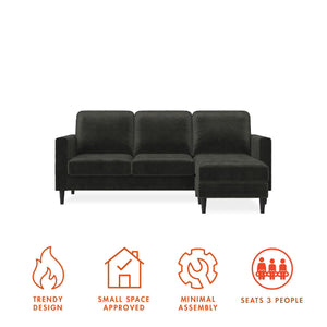 CosmoLiving Strummer Reversible Sectional Sofa - Gray