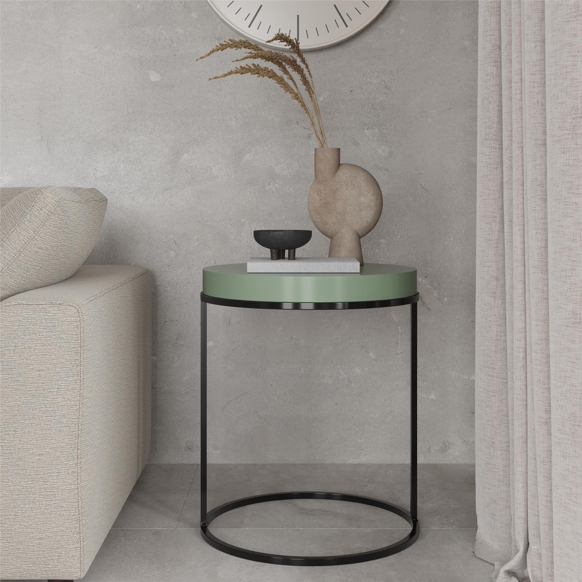 Cortney's Collection Perry Round Accent Table - Sage