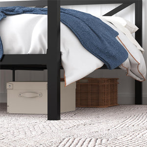 DHP Remna Metal Canopy Bed - Black - Queen