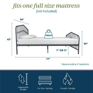 Novogratz Bushwick Metal Bed - Gray - Full