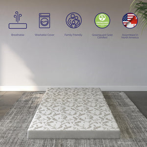 Signature Sleep 4" Twin Tri-Fold Mattress - White - Twin