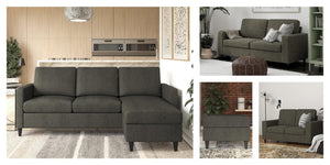 DHP Cooper Sofa - Grey Linen