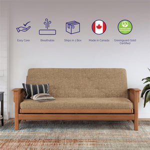 DHP Trule 6" Spring Futon Mattress - Tan Linen - Full