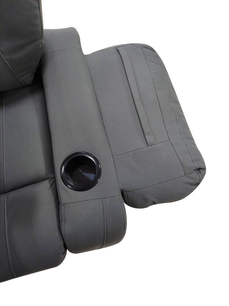 DHP Miller Pushback Recliner with Cupholder - Gray