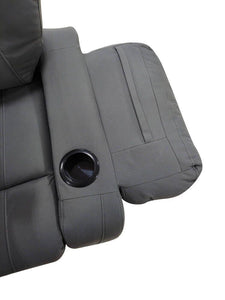 DHP Miller Pushback Recliner with Cupholder - Gray