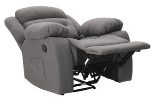DHP Miller Pushback Recliner with Cupholder - Gray