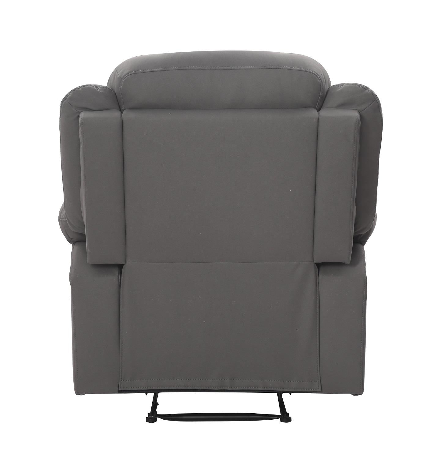 DHP Miller Pushback Recliner with Cupholder - Gray