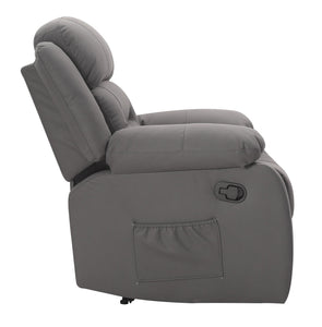 DHP Miller Pushback Recliner with Cupholder - Gray