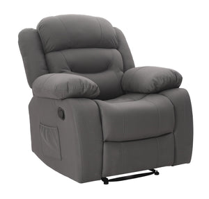 DHP Miller Pushback Recliner with Cupholder - Gray