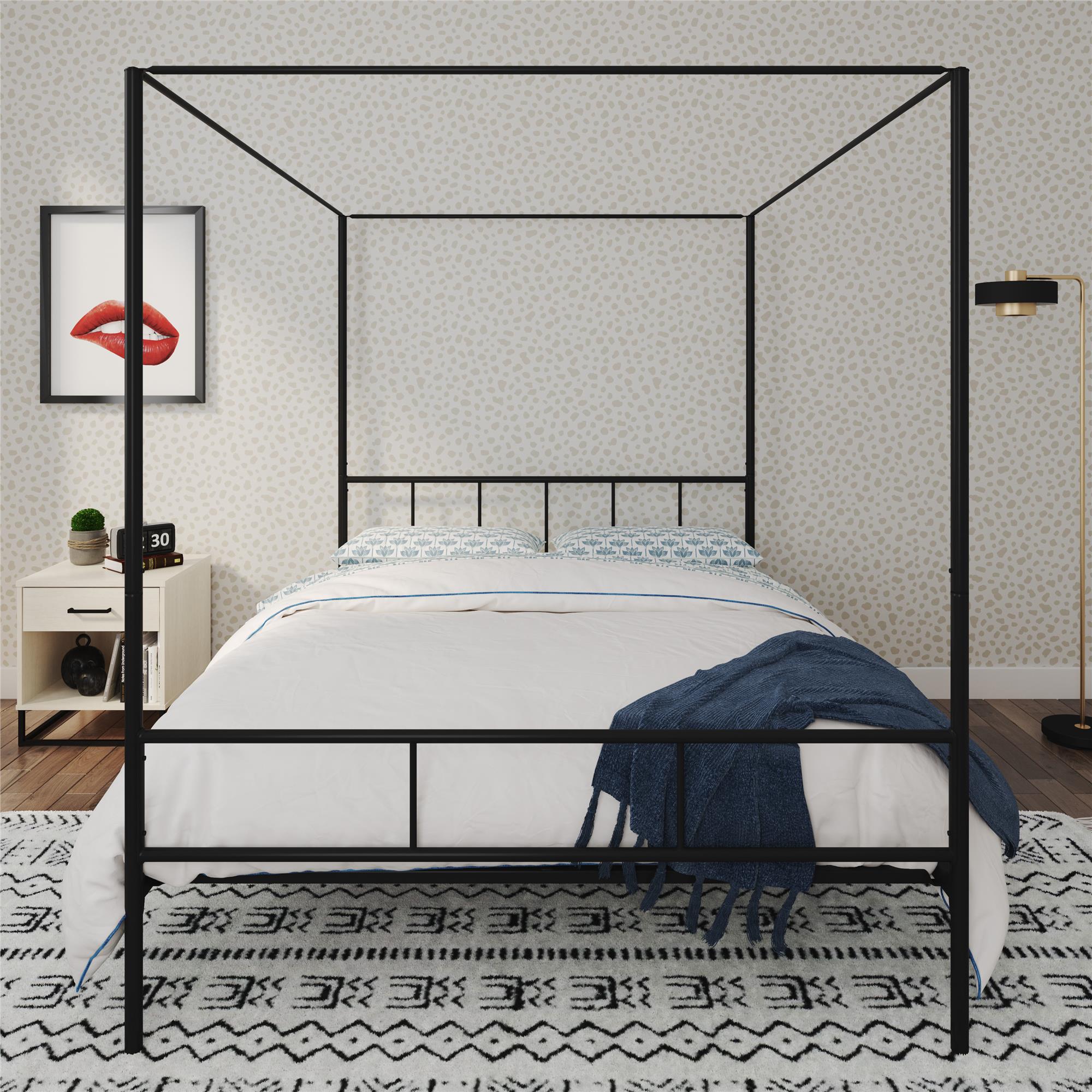 Novogratz Marion Canopy Bed - Black - Queen
